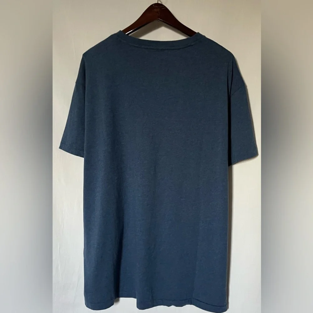 Men’s Polo by Ralph Lauren V-Neck Short Sleeve Tee - Embroidered Logo - Blue- XL
